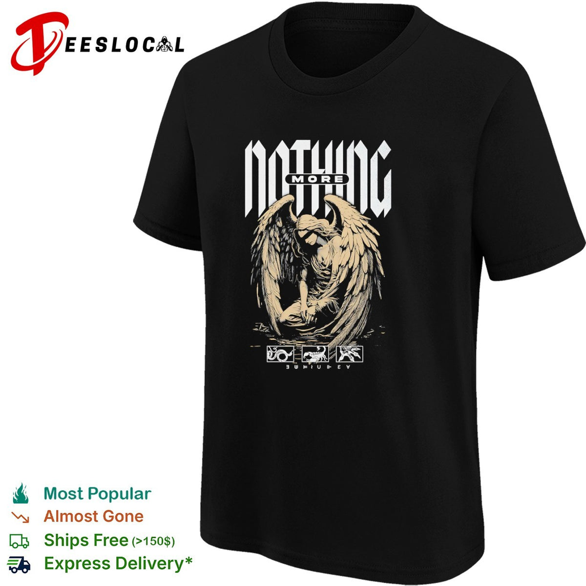 Nothing More Band Angel Blindfolded Snake Scorpion Claw shirt