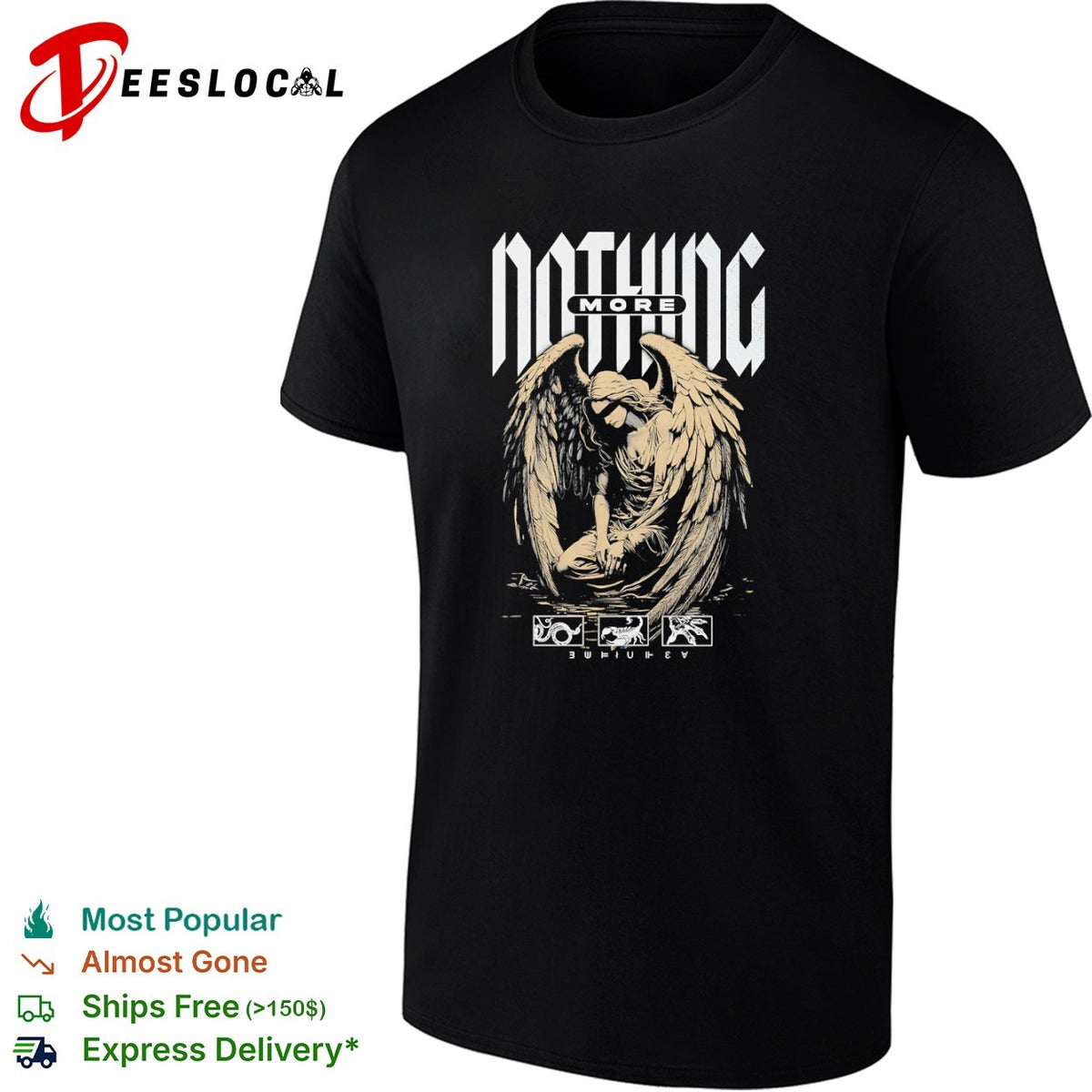 Nothing More Band Angel Blindfolded Snake Scorpion Claw shirt