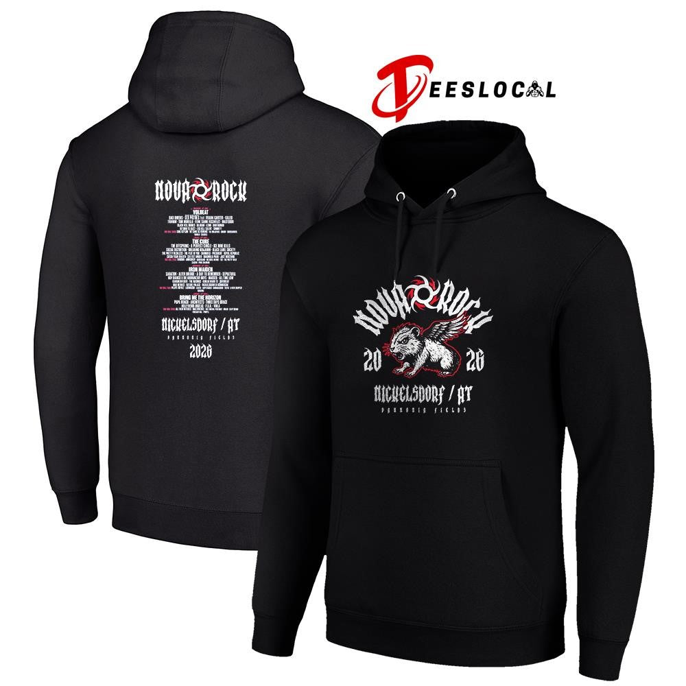 Nova Rock Pannonia Fields Hammy lineup graphic shirt