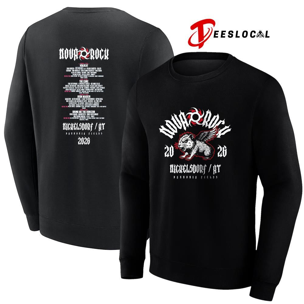 Nova Rock Pannonia Fields Hammy lineup graphic shirt
