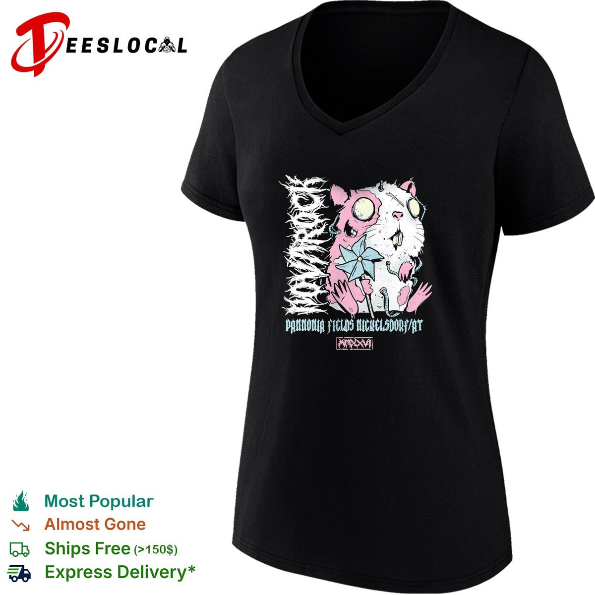 Nova Rock Pannonia Fields Nickelsdorf AT MMXXVI zombie hamster pinwheel shirt