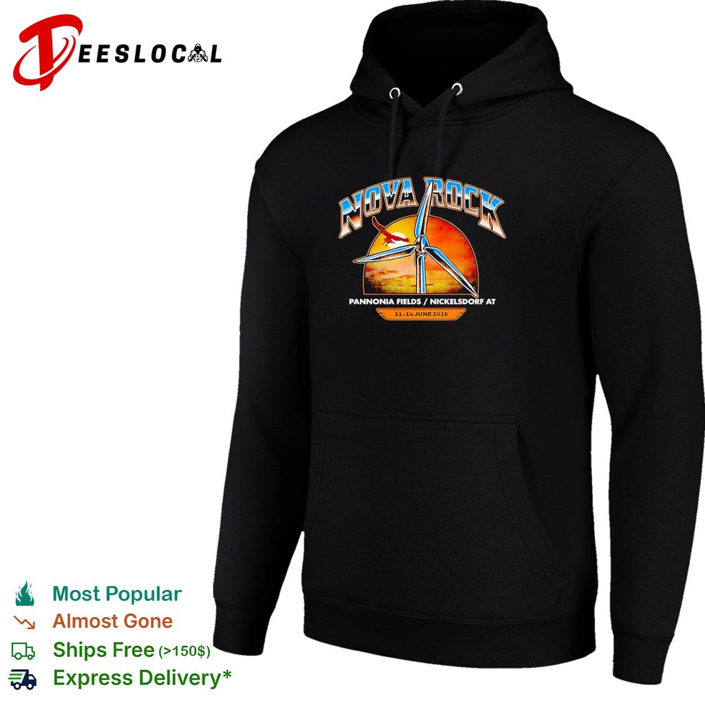 Nova Rock Pannonia Fields Nickelsdorf at 11 14 June 2026 wind turbine bird shirt