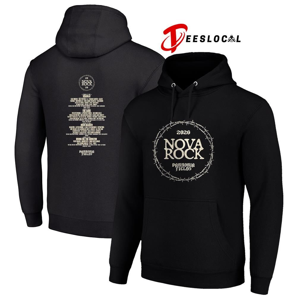 Nova Rock Pannonia Fields circle lineup graphic shirt
