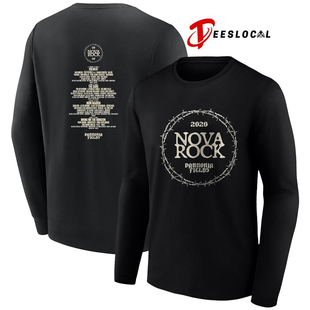 Nova Rock Pannonia Fields circle lineup graphic shirt