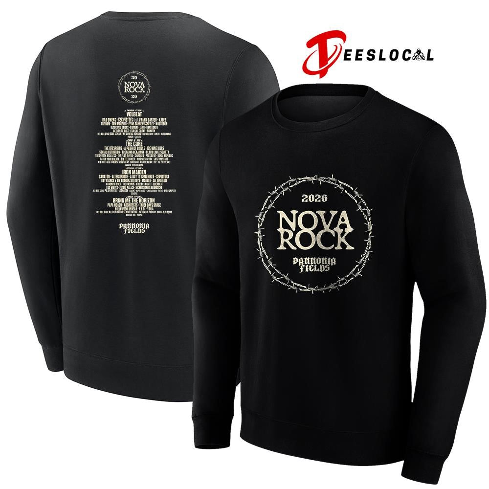 Nova Rock Pannonia Fields circle lineup graphic shirt