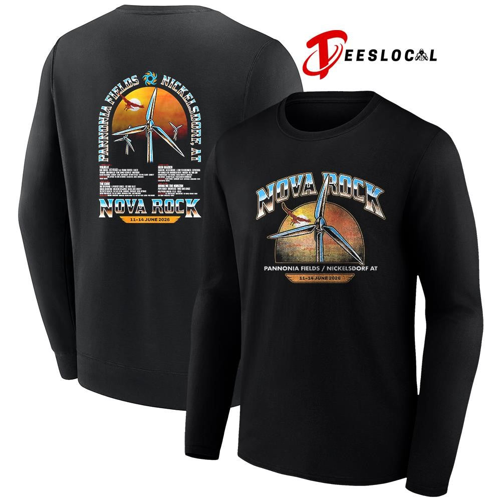 Nova Rock Pannonia Fields winds of rock lineup graphic shirt