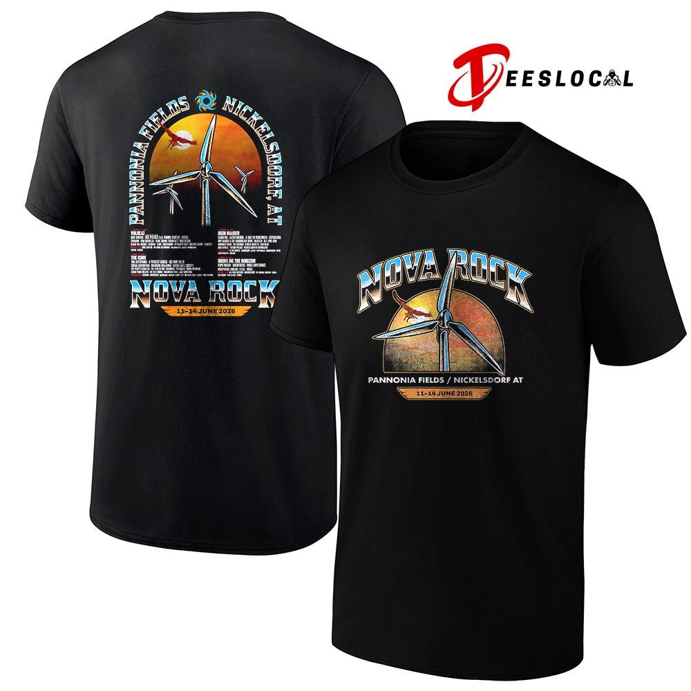 Nova Rock Pannonia Fields winds of rock lineup graphic shirt