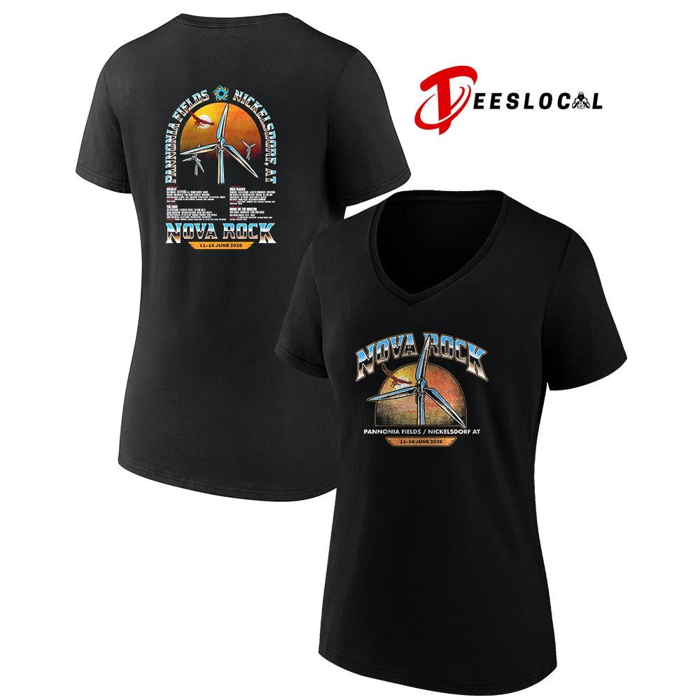Nova Rock Pannonia Fields winds of rock lineup graphic shirt