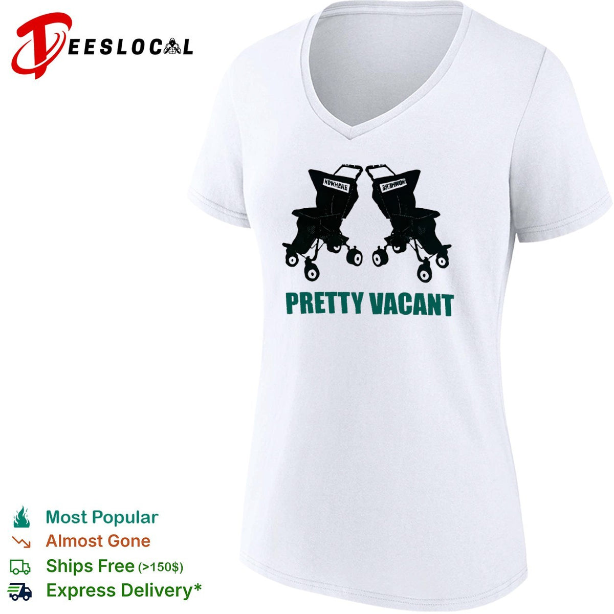 Nowhere Pretty Vacant Strollers Punk Rock Sex Pistols shirt
