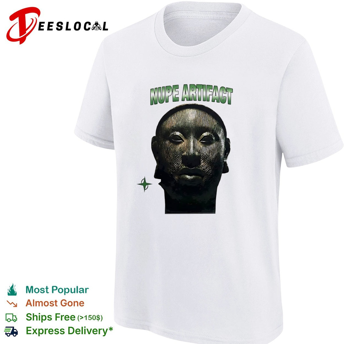 Nupe Artifact Ife Bronze Head African Sculpture Culture History Artistic shirt