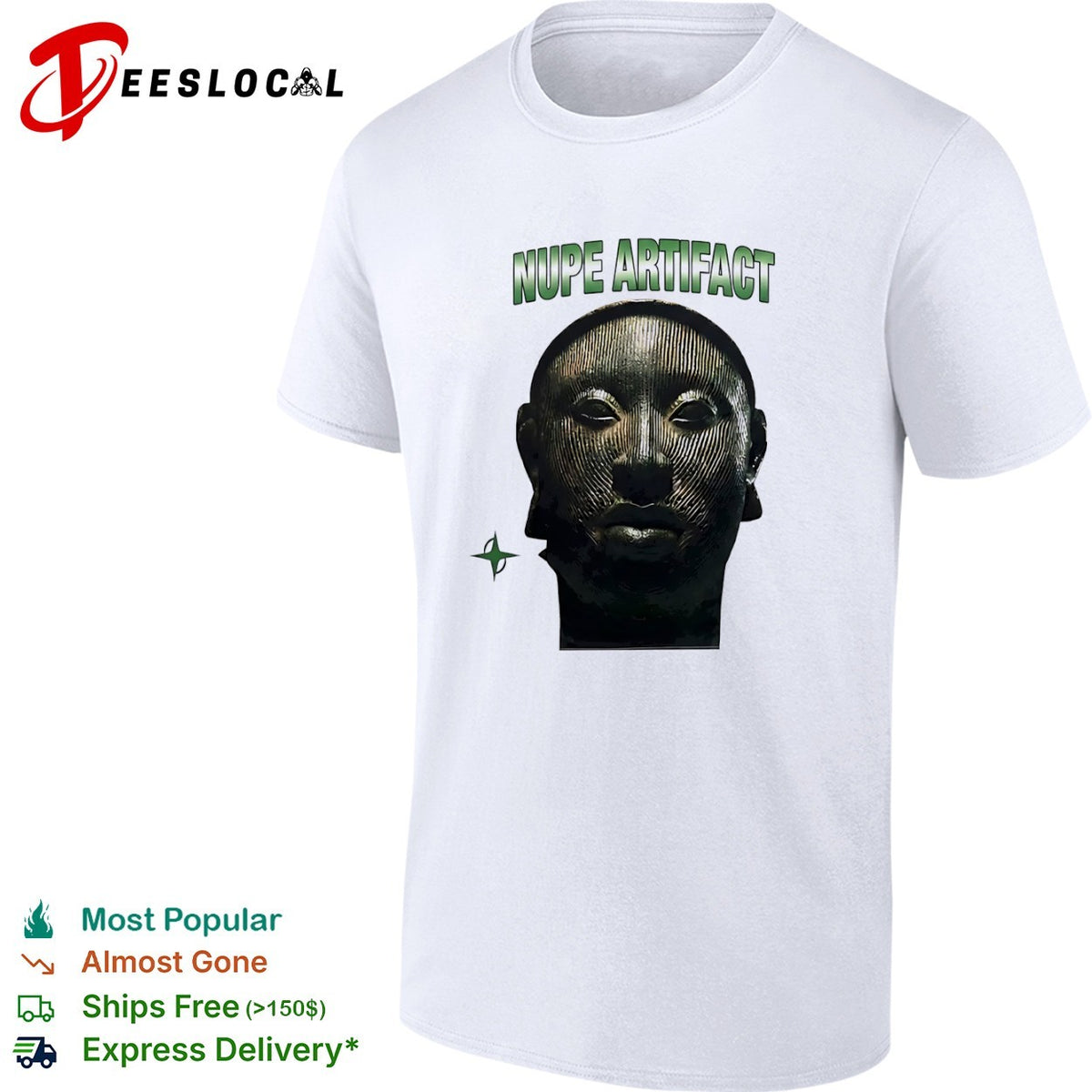 Nupe Artifact Ife Bronze Head African Sculpture Culture History Artistic shirt