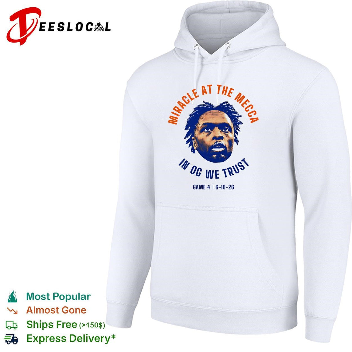 OG Anunoby miracle at the Mecca in OG we trust Game 4 6-10-26 Knicks shirt