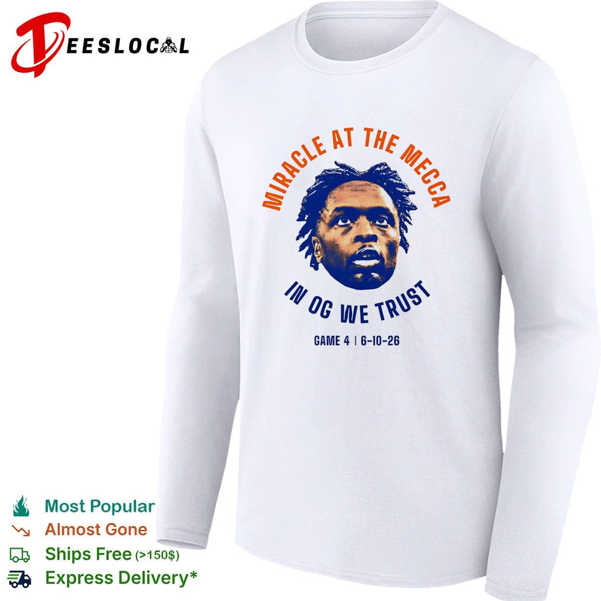 OG Anunoby miracle at the Mecca in OG we trust Game 4 6-10-26 Knicks shirt