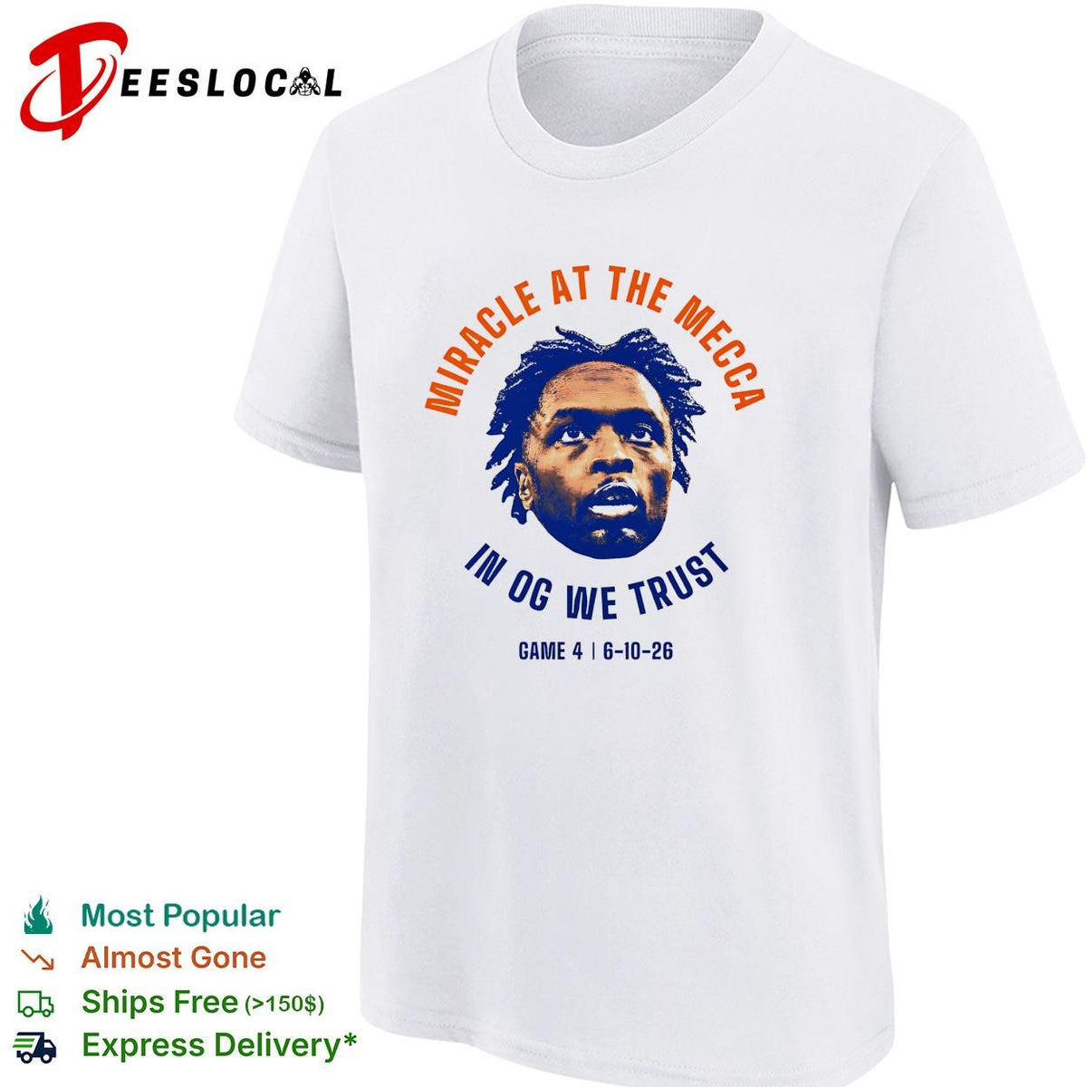 OG Anunoby miracle at the Mecca in OG we trust Game 4 6-10-26 Knicks shirt