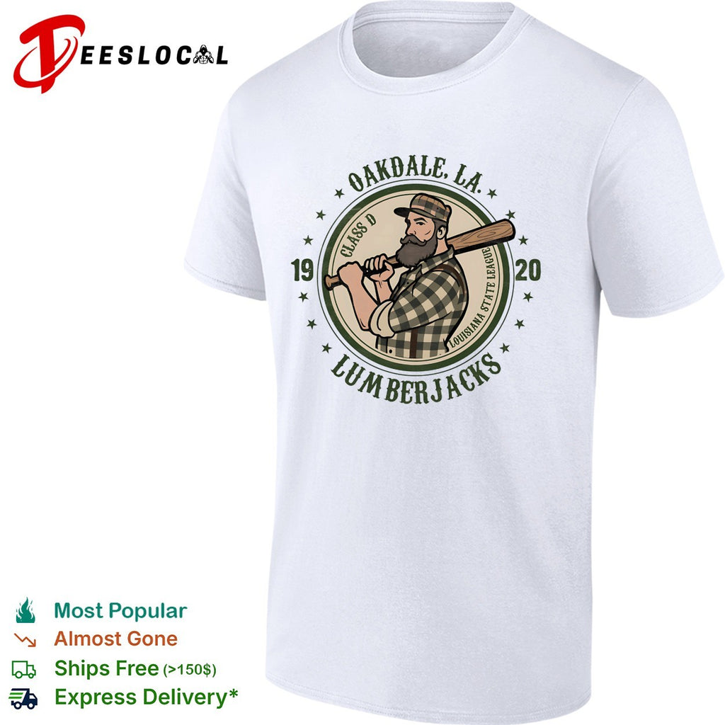 Oakdale Louisiana Lumberjacks 1920 Class D Louisiana State League logger mascot vintage art shirt