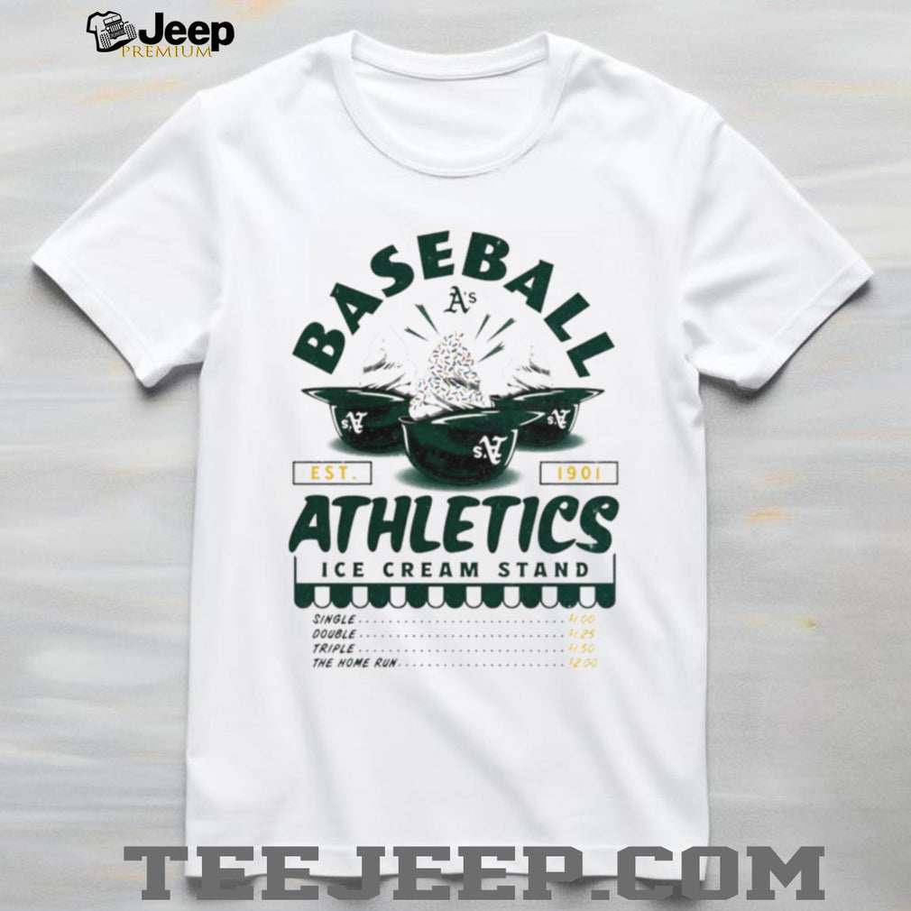 Oakland Athletics Ice Cream Stand Vintage Baseball Team T Shirt