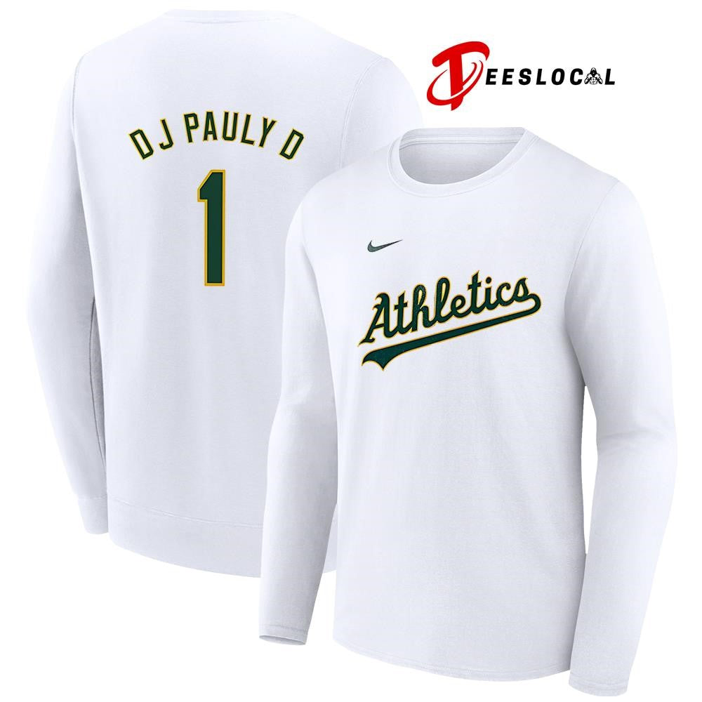 Oakland Athletics x DJ Pauly D name and number shirt