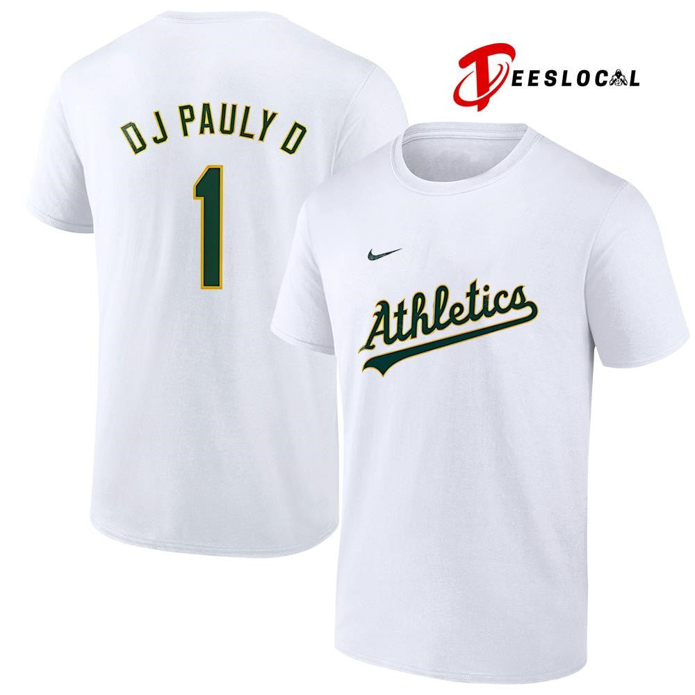 Oakland Athletics x DJ Pauly D name and number shirt