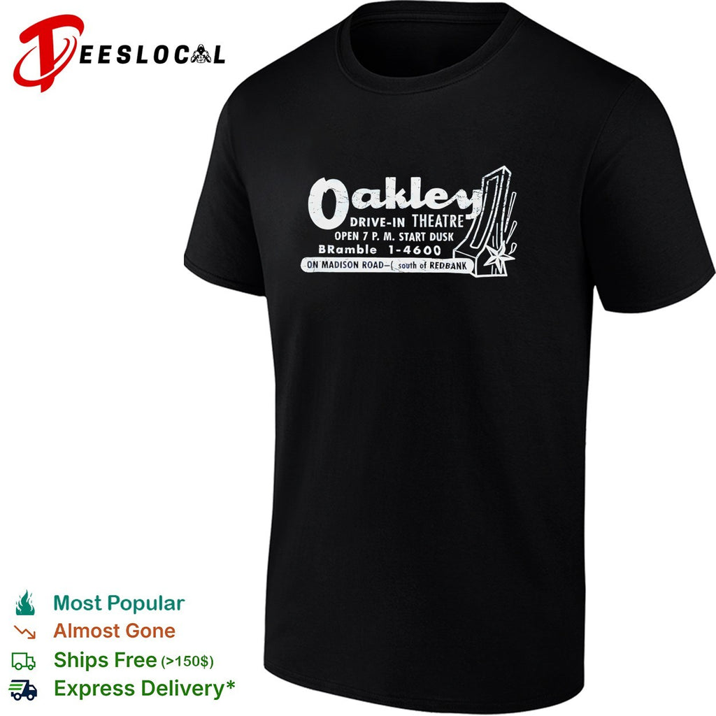 Oakley Drive In Theatre vintage movie poster on Madison Road south of Redbank shirt