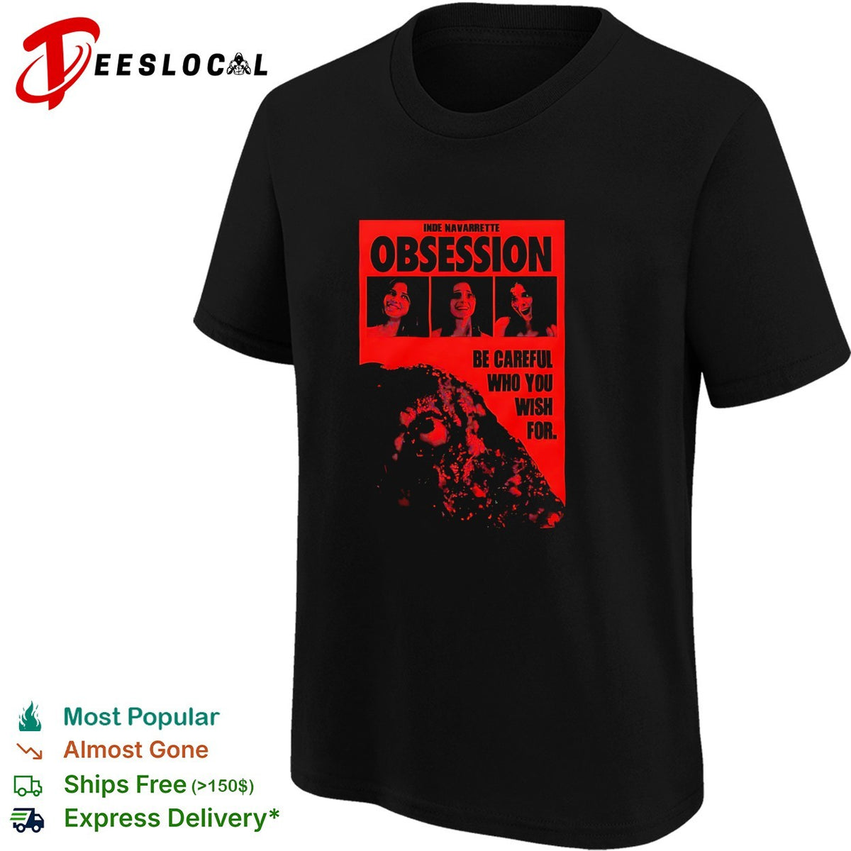 Obsession be careful who you wish for horror movie poster shirt