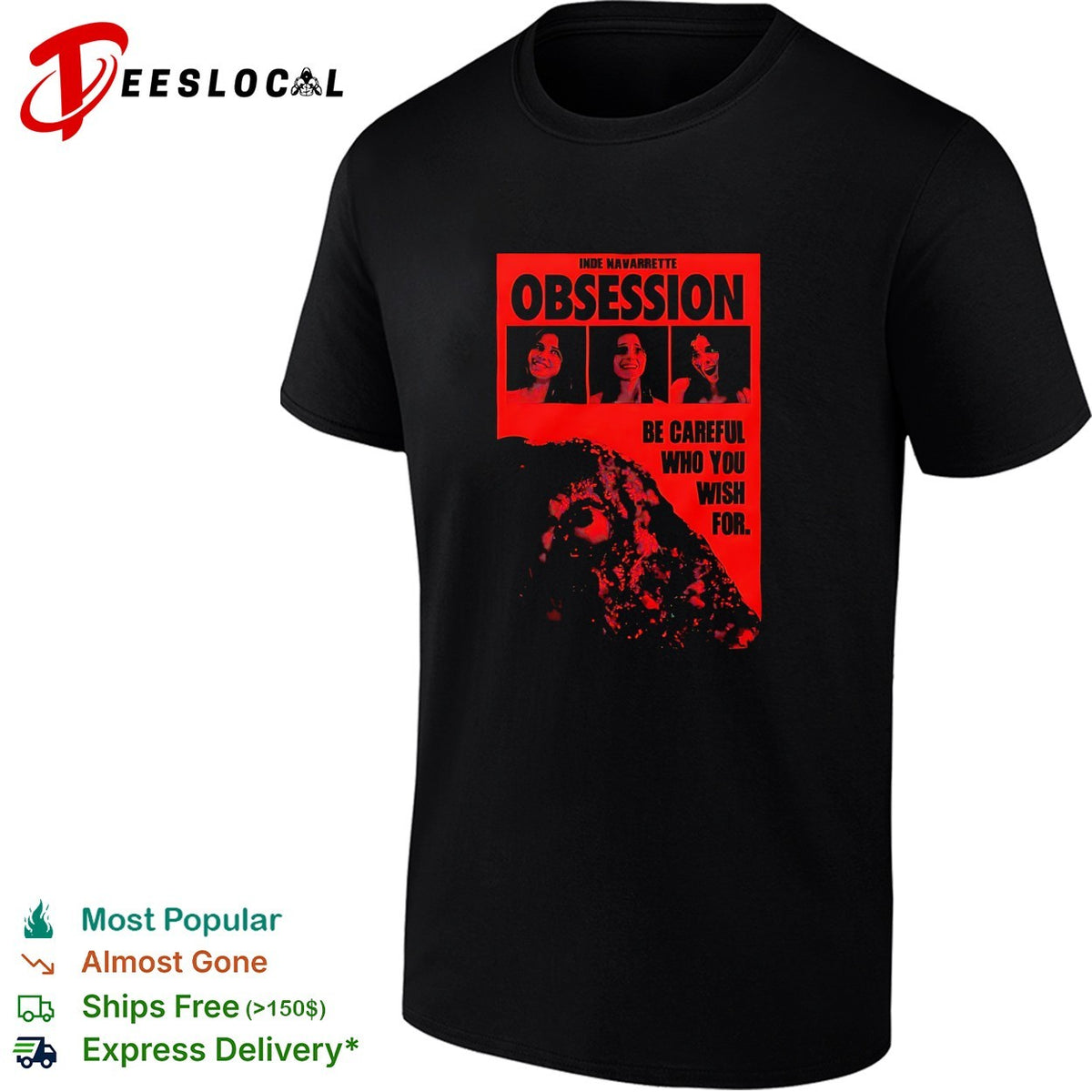 Obsession be careful who you wish for horror movie poster shirt