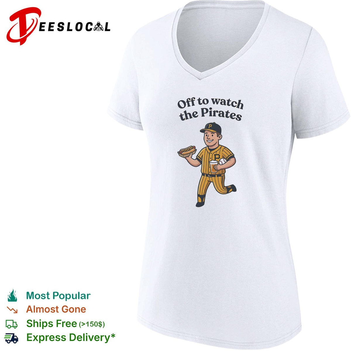 Off to watch the Pirates Pittsburgh Pirates Major League Baseball fan shirt
