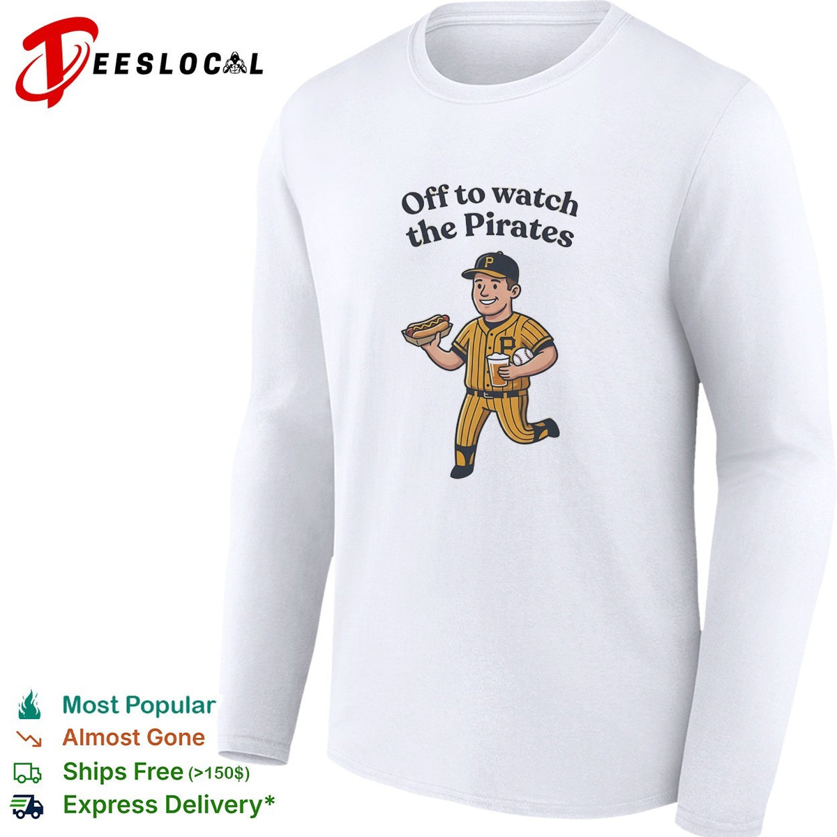 Off to watch the Pirates Pittsburgh Pirates Major League Baseball fan shirt