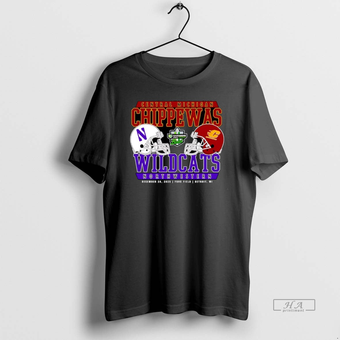 Official 2025 Gameabove Sports Bowl Dueling Central Michigan Chippewas Vs Wildcats Northwestern Christmas