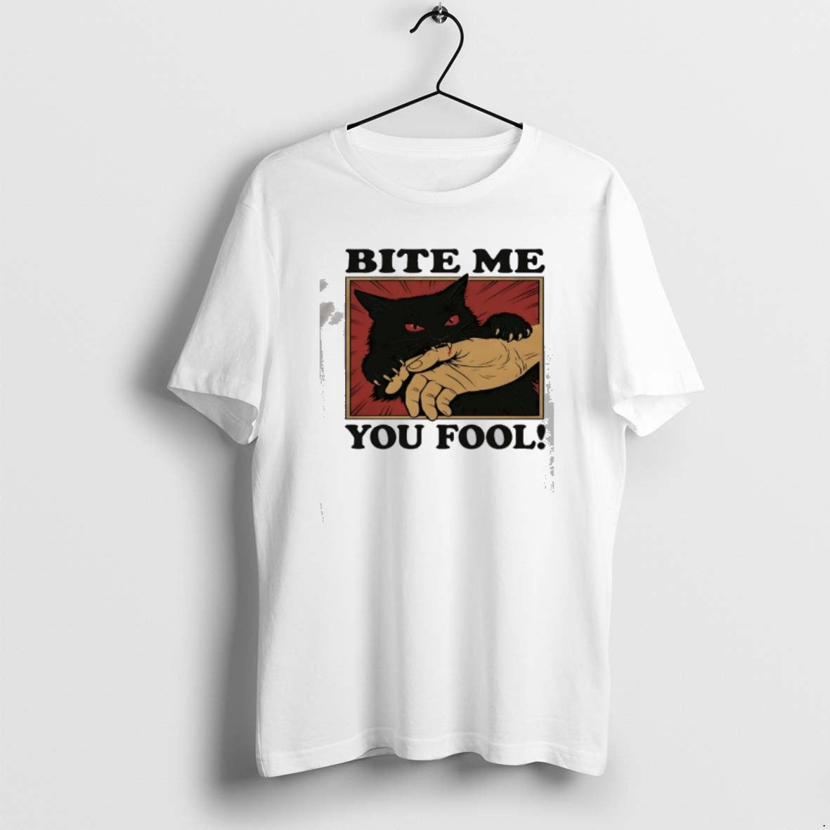 Official Biting Black Cat Bite Me You Fool