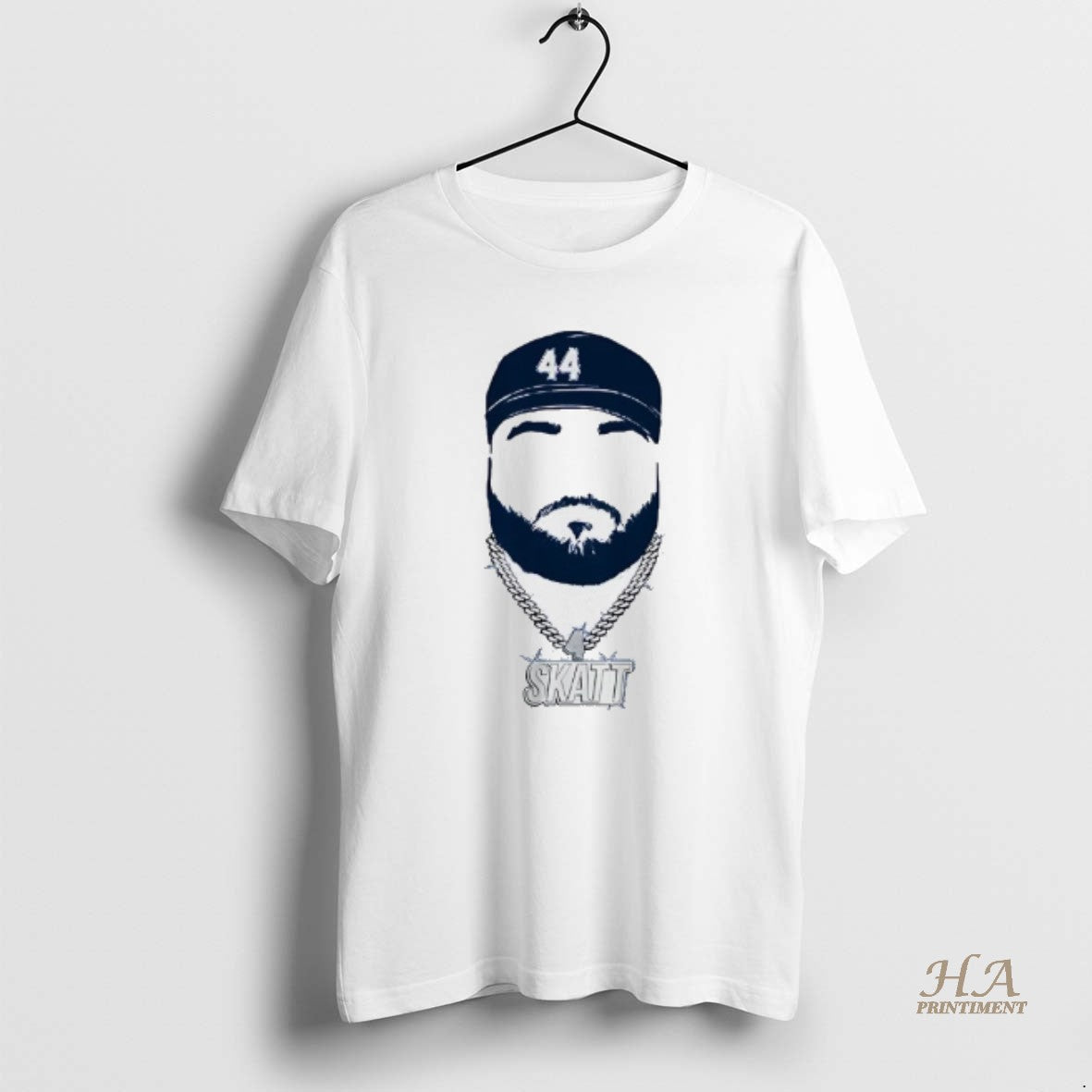 Official Cam Skattebo Silhouette Face New York Giants