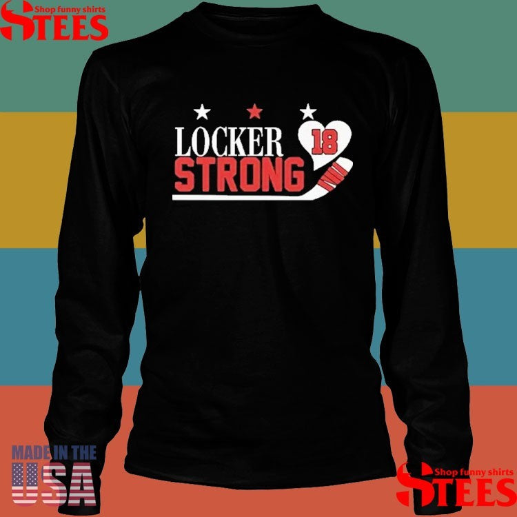 Craig Laughlin Locker Strong 18 Heart Hockey Shirts