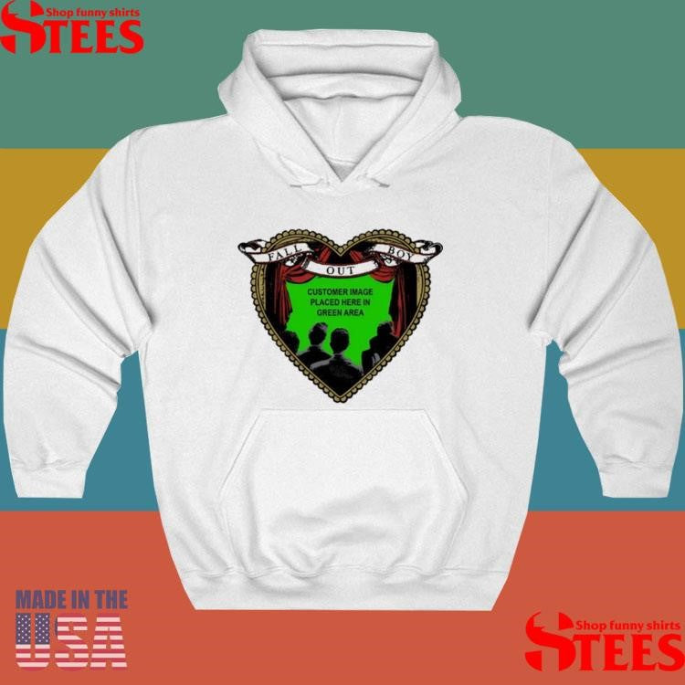 Fall Out Boy Custower Image Placed Here In Green Area Album Cover Heart Customizable Shirts