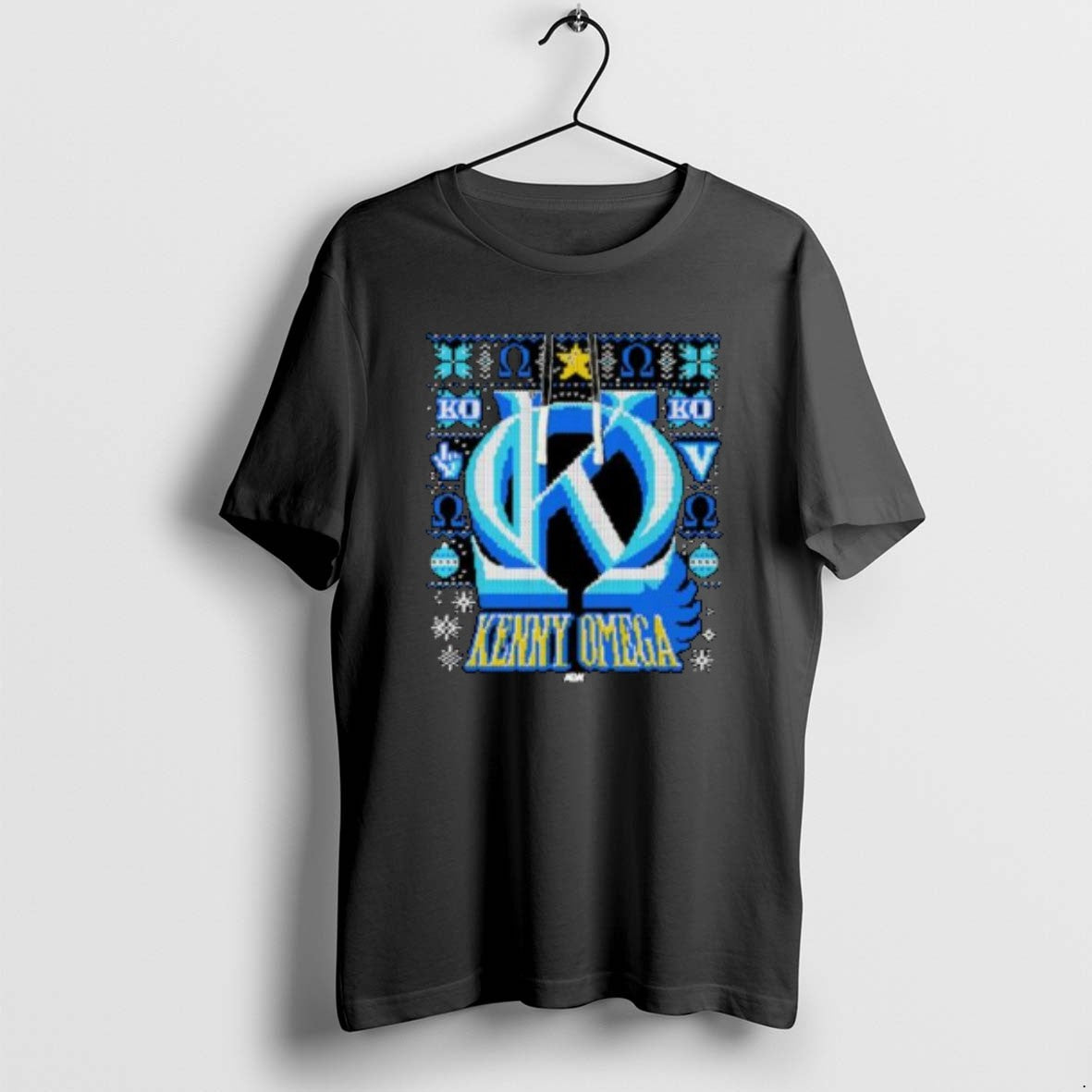 Official Kenny Omega Best Holiday Machine Ugly Christmas Circle Black