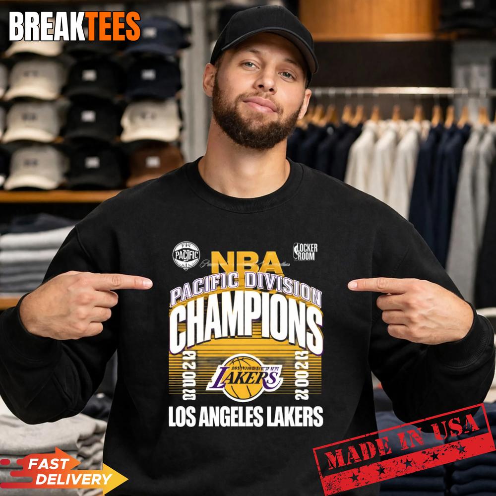 Los Angeles Lakers 2026 NBA Pacific Division Champions Locker Room T-Shirt