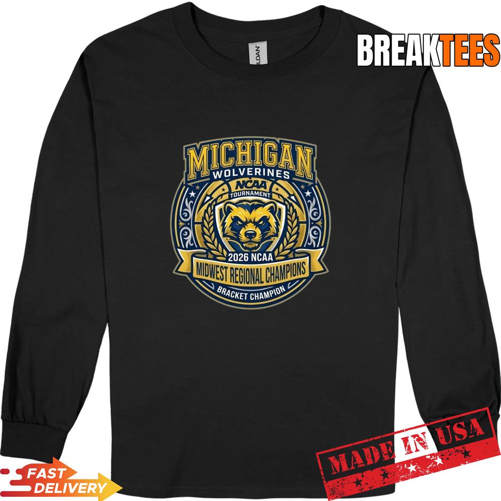 Michigan Wolverines 2026 NCAA Midwest Regional Champions T-Shirt