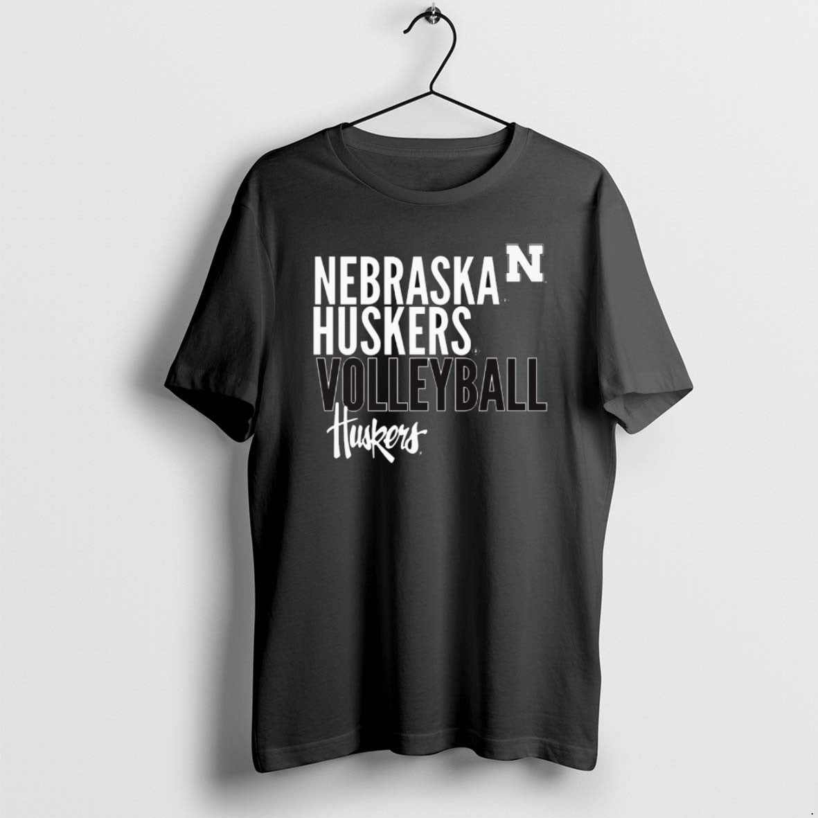 Official Nebraska Cornhuskers Volleyball Text Logo Overlay