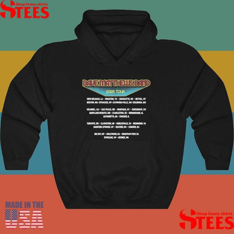 Official Dave Matthews Band Summer 2025 Tour Shirtss