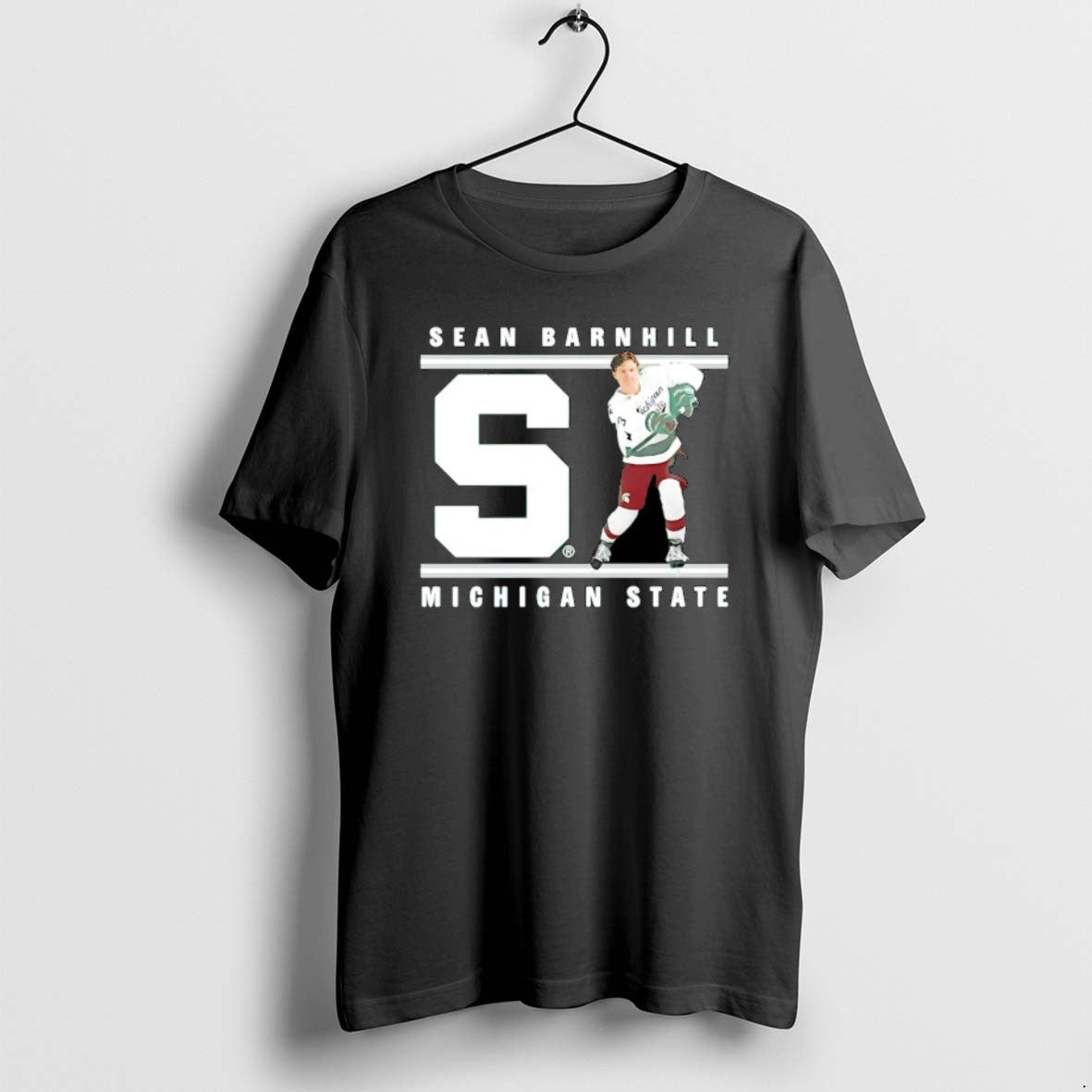 Official Sean Barnhill Michigan State Hockey Illustrated Christmas