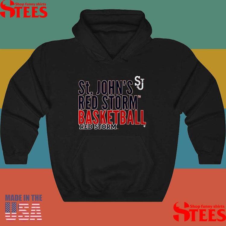 St. John’s Red Storm Basketball Text Logo Overlay Shirts
