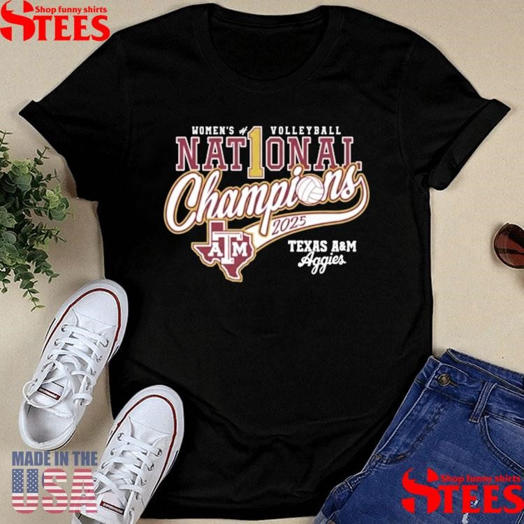 Texas A&M 2025 Volleyball National Champions T-shirt