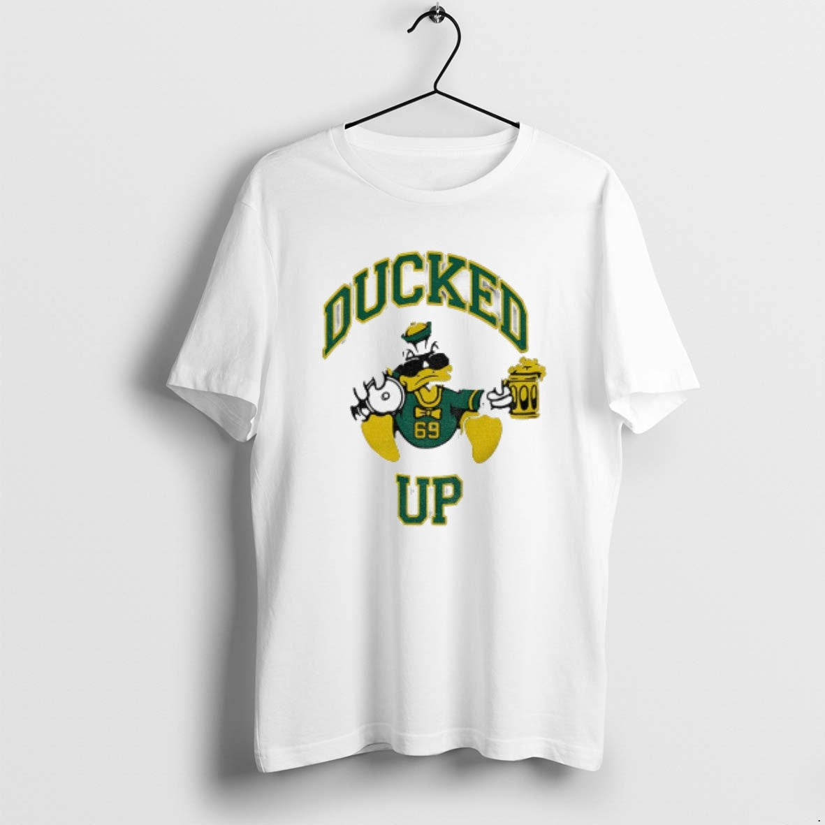 Official The Duck Oregon Duck Mascot Ducked Up Parody Logo