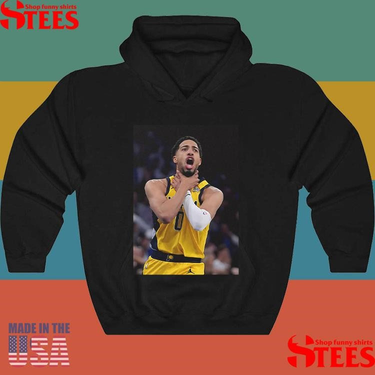 Tyrese Haliburton Choke Sign Game 1 Shirts