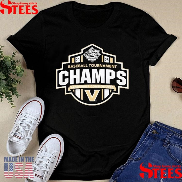 Vanderbilt Commodores 2025 Sec Baseball Conference Tournament Champions Shirts