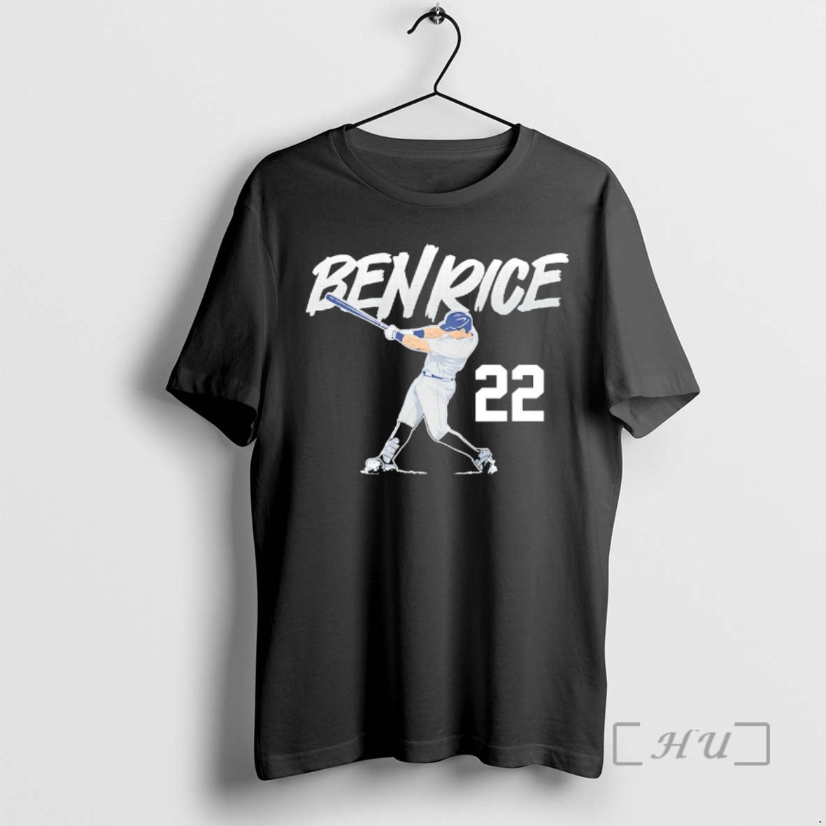 Officials Ben Rice 22 New York Yankees Baseball Slugger Swing Number Premium T Shirts Sweater