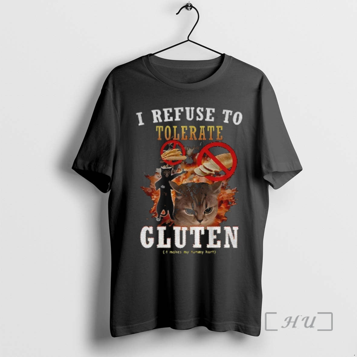 Officials Cat I Refuse To Tolerate Gluten Its Makes My Tummy Hurt Premium T Shirts