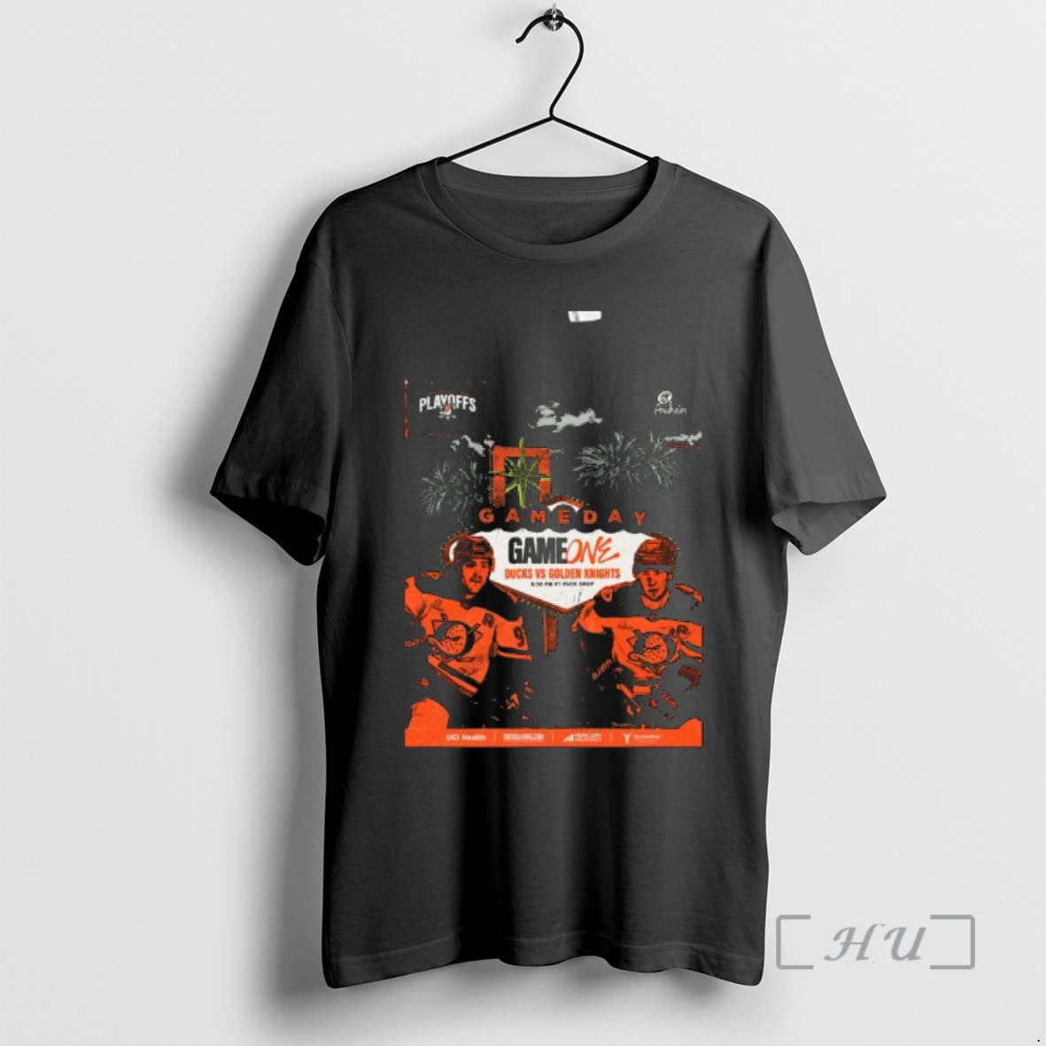 Officials Gameday Round 2 Game One Vegas Golden Knights Vs Anaheim Ducks Premium T Shirts