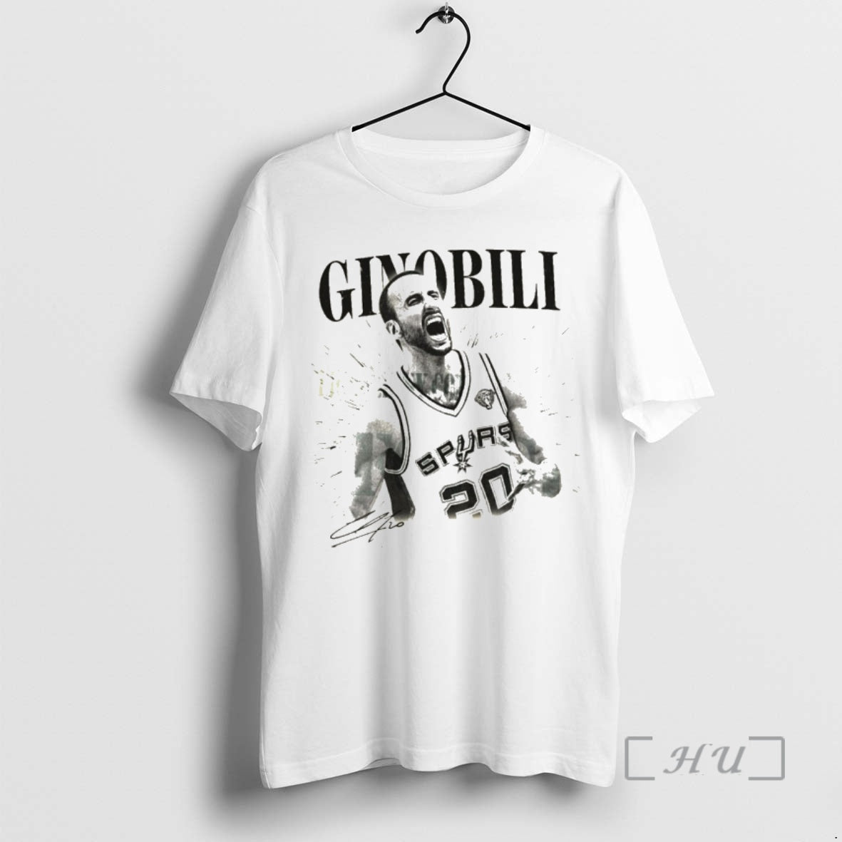 Officials Ginobili Retro Spurs Basketball Graphic