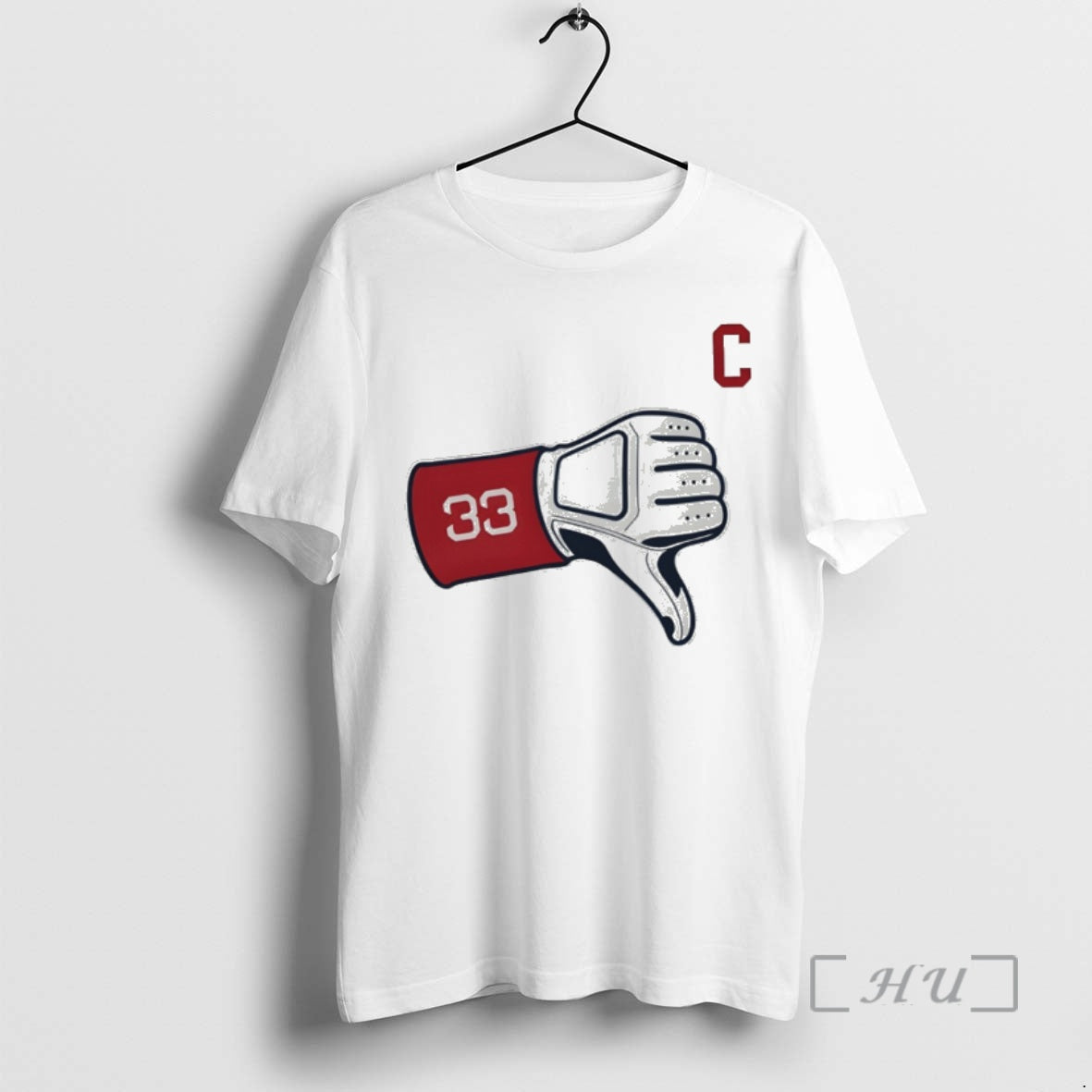 Officials Glove Thumbs Down Hunter Gaddis 33 Cleveland Guardians Baseball Mlb 2026 Premium T Shirts