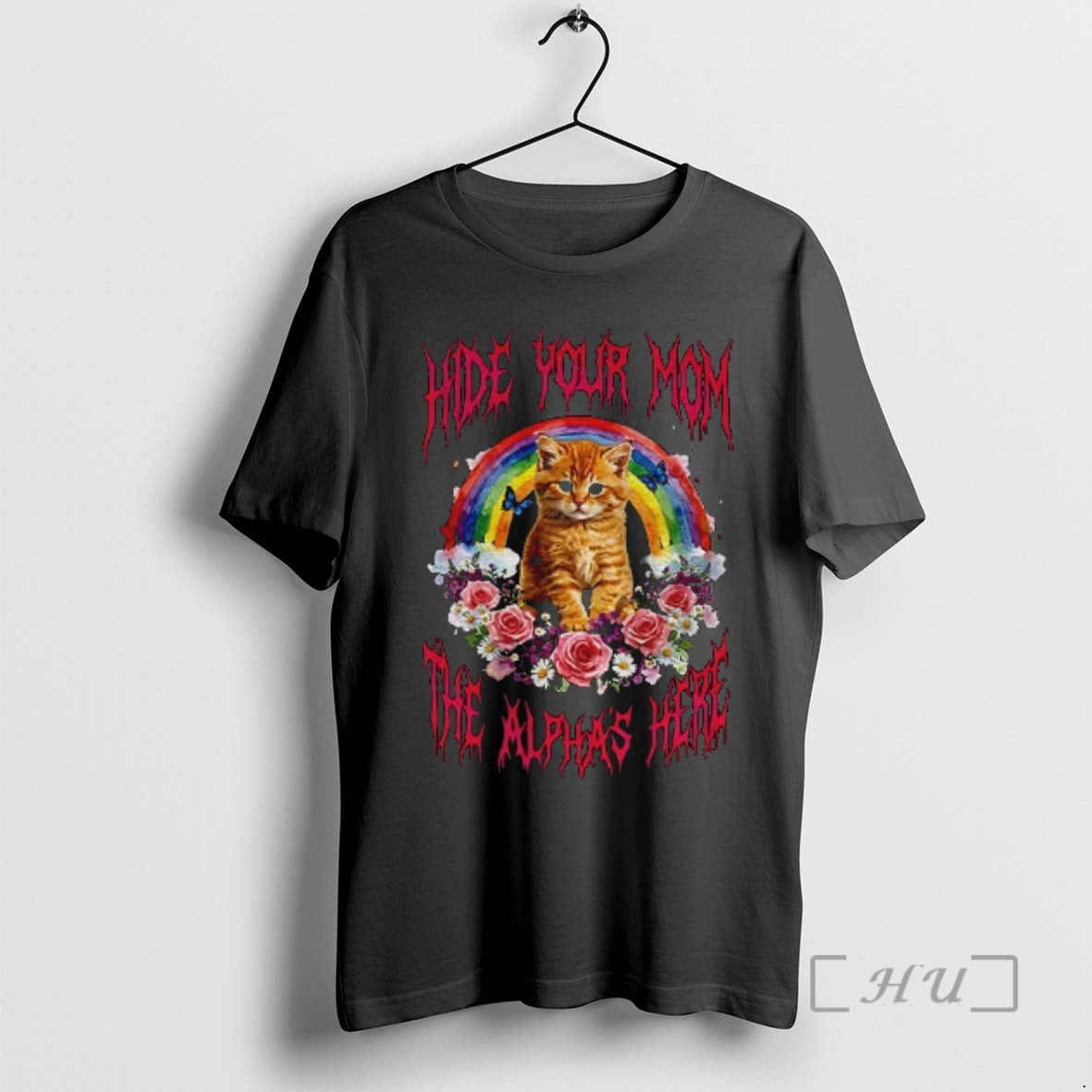 Officials Hide Your Mom The Alpha Is Here Funny Cat Meme Premium T Shirts Sweater
