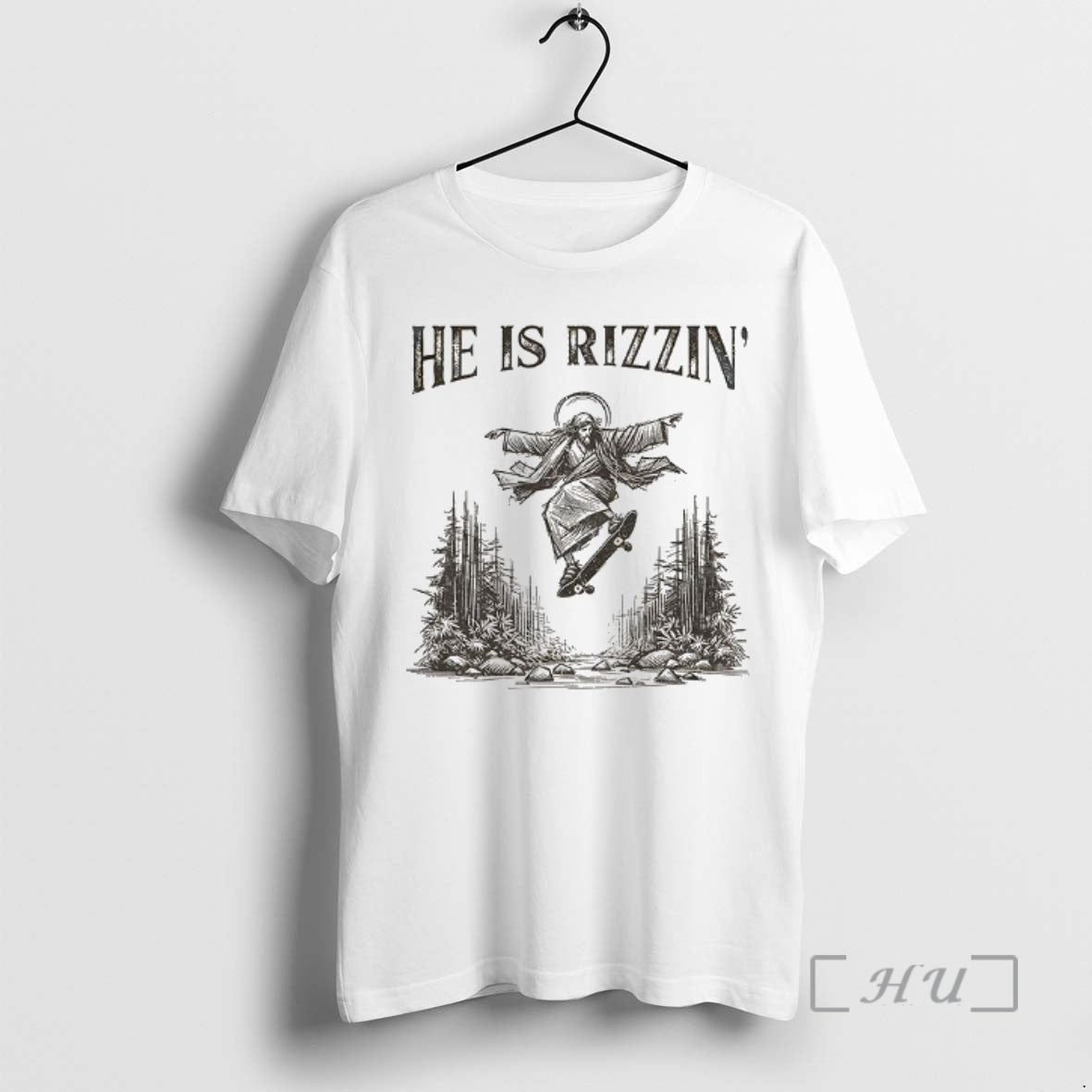 Officials Jesus Skateboarding He Is Rizzin Vintage